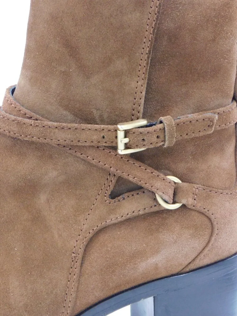 rag & bone Brown Suede Hazel Buckle Ankle Booties | 90s Y2K | VGUC | 36.5 / 6.5 - Picture 6 of 12